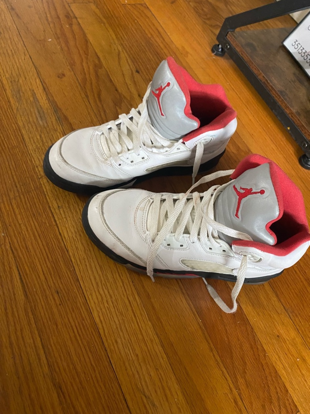 Jordan Kids White and Red Basketball Sneakers